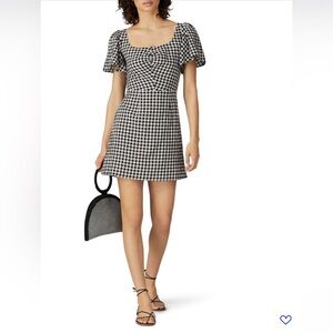 léRumi Gingham Mini Dress Black and White Checkered